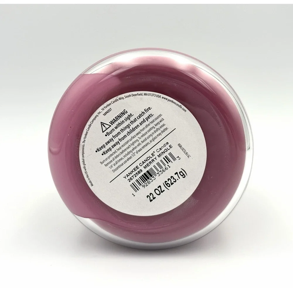 Yankee Candle Merry Mingle Large Jar 22 oz Mulled Berries Vanilla Scented Candle